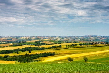 Rural landscape near Cingoli and Appignano, Marche, Italy
