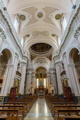 Fototapeta na wymiar Osimo, interior of San Giuseppe da Copertino church