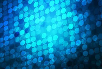 Dark BLUE vector template with circles.