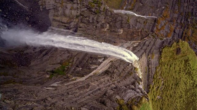 Immense waterfall in Spain. The Salto del Nervi&oacute;n, with 222 meter of fall.