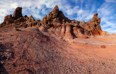 Martian landscapes near the Teide volcano. Tenerife island.
