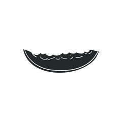 Melon Slice Icon Silhouette Illustration. Fruit Fresh Vector Graphic Pictogram Symbol Clip Art. Doodle Sketch Black Sign.
