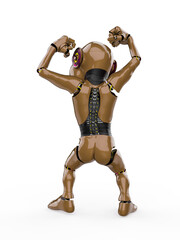cyber monkey is dancing rear view