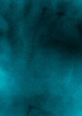 Fototapeta na wymiar Abstract Watercolor Dark Turquoise Background Texture