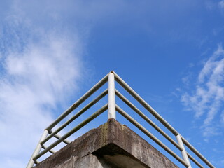Fototapeta na wymiar bridge over blue sky