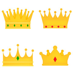 Crown, icon, stock vector, logo isolated on a white background. Illustration