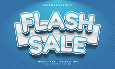 Blue flash sale text style - Editable text effect
