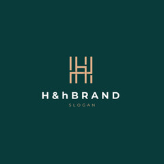 Letter H and h logo