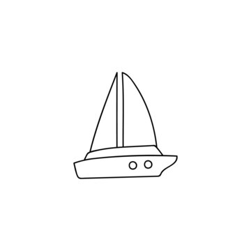 recommend clip art: catamaran icon. boat, ship symbol in gradient color, isolated on white background