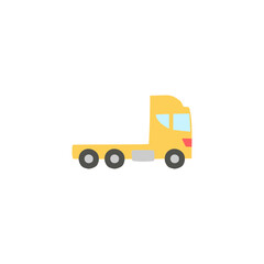cargo, haulage, shipping truck icon in color icon, isolated on white background 
