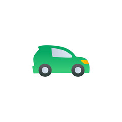 Eco transport icon, Electric vehicle icon, eco green car symbol in gradient color, isolated on white background