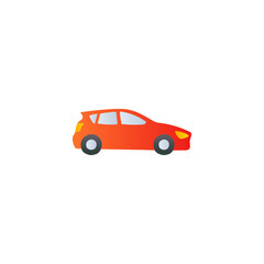 hatchback car icon in gradient color, isolated on white background