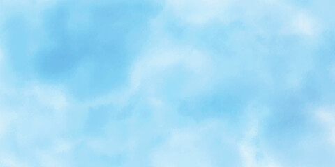 Hand painted watercolor sky and clouds, abstract watercolor background, vector illustration