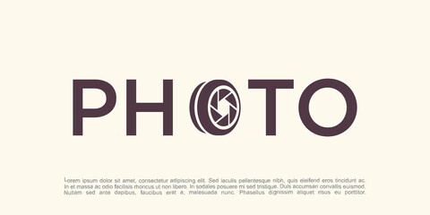 Lens Of Photography Logo Design Vector Template. Modern Design. Lens Logo. Vector Illustration