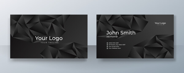 Modern clean black business card design. Creative and clean business corporate card template.