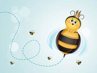illustration of queen bee