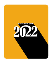 Happy New Year 2022 Text Typography Design Patter, Vector illustration.