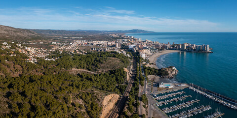 Panorama of Oropesa del Mar, Spain
