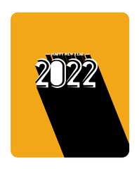 Happy New Year 2022 Text Typography Design Patter, Vector illustration.