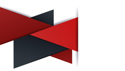 Abstract modern 3d red black background with triangle arrow geometric overlap shape elements