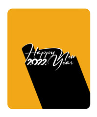 Happy New Year 2022 Text Typography Design Patter, Vector illustration.