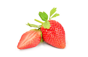 Fresh strawberry isolation on a white background