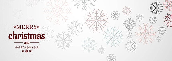 Horizontal banner with christmas card vector background