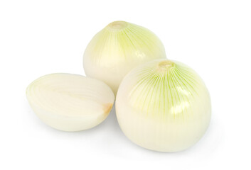 White onion isolated on white background