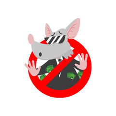 banned corruptor mouse suitable for anti-corruption illustration