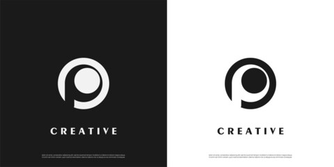 Letter P logo icon design template elements	