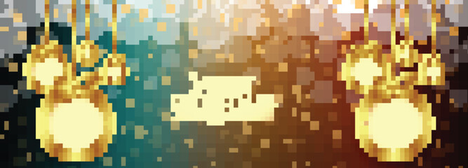 Holiday banner for merry christmas card background