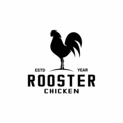 Fototapeta na wymiar rooster logo vector on white background