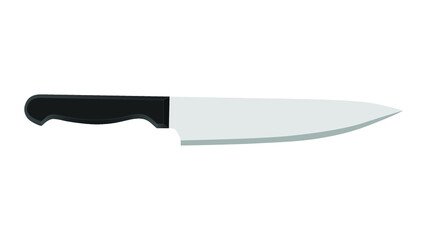 kitchen knife isolated on white background, Vector illustration, chef knife, Cutlery icon set