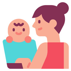 mom boss flat icon