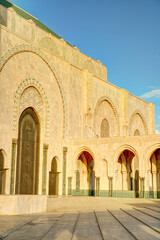Fototapeta na wymiar Hassan II Mosque, Casablanca, HDR Image