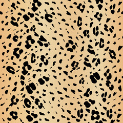 Leopard seamless yellow pattern. Leopard pattern design. Seamless ocelot pattern for wallpaper, wrapping pape, textile.