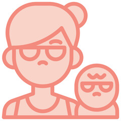 mom boss two tone icon