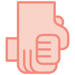 hand two tone icon