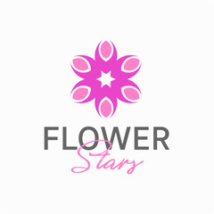 flower Stars logo vector image