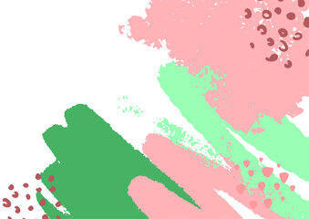 Obraz premium Abstract background vector with natural and floral line arts, Memphis style, Organic shape. Creative pattern with hand drawn shapes. Design background for social media post, cover, print and wallpaper