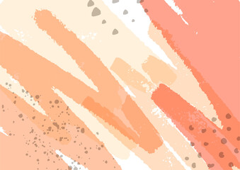 Abstract background vector with natural and floral line arts, Memphis style, Organic shape. Creative pattern with hand drawn shapes. Design background for social media post, cover, print and wallpaper