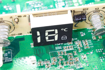 LED display on an electronic circuit