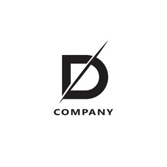 Initial Letter D modern Minimalist Logo Design vector template