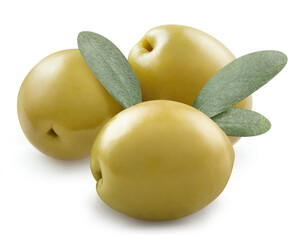 Olives, isolated on white background