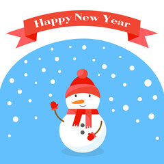 This is a card with a cute snowman.