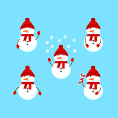 This is a collection of cute snowmen.