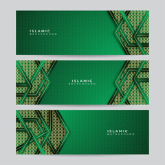 Set of Islamic Background design for Ramadan Kareem