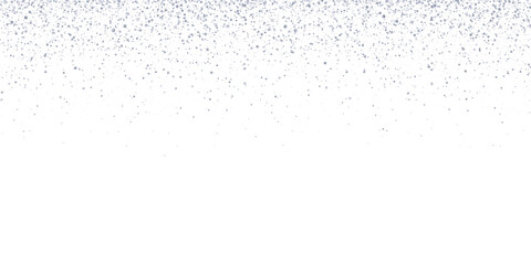 Wide silver glitter confetti on white background. Vector