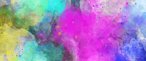 Fototapeta premium Abstract colorful painting for texture background. Splash acrylic colorful background. banner for wallpaper, Painted Illustration.