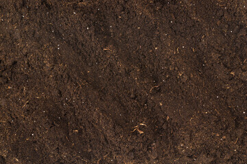 Soil for plant isolated on white background.